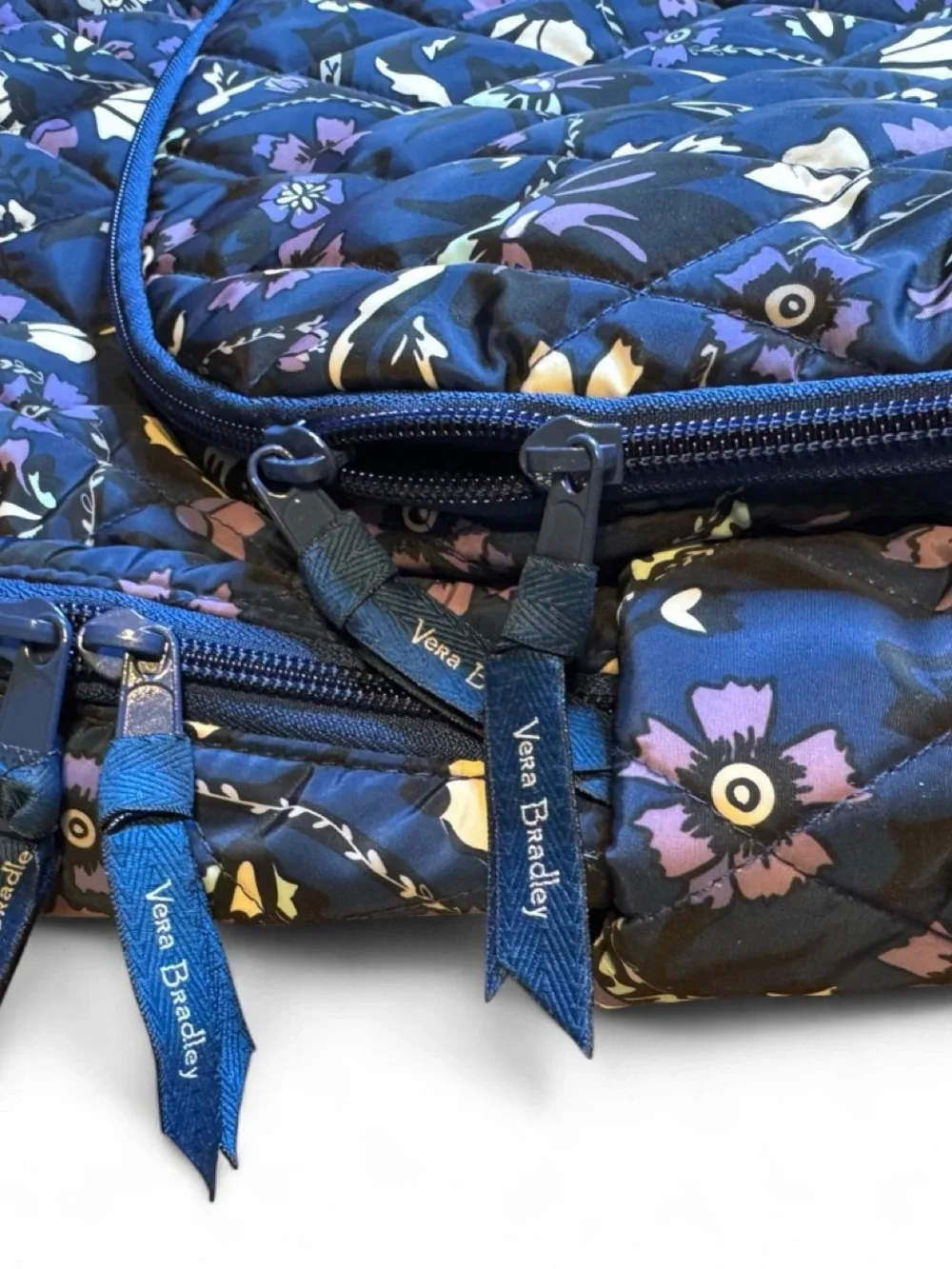 Vera Bradley Royal Blue Floral Quilted Backpack